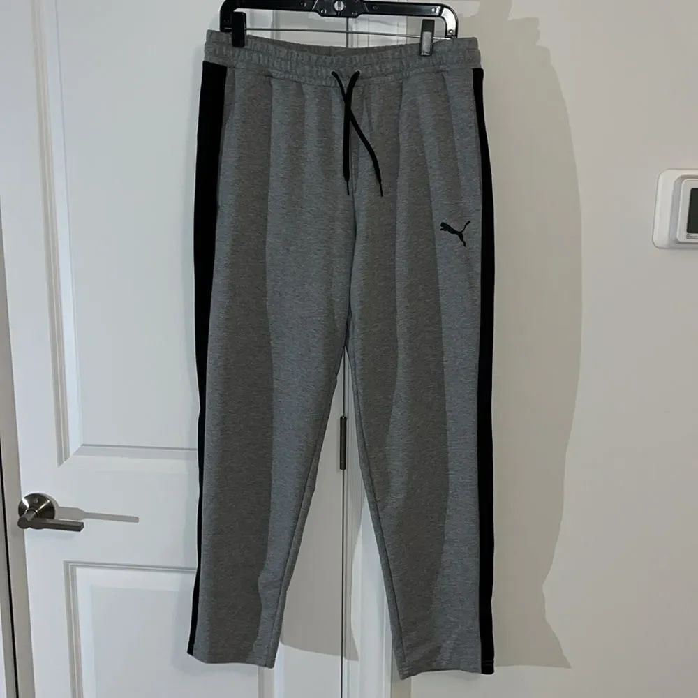 New Dynamic Mesh Panel Gray Puma IconTrack Jogger Jog Casual Pants Sweatpants L